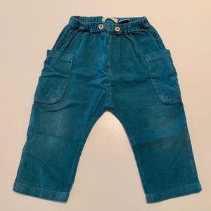 MANGO baby green velveteen pants